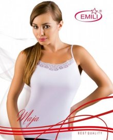 Emili Maja Bílá dámská košilka S bílá