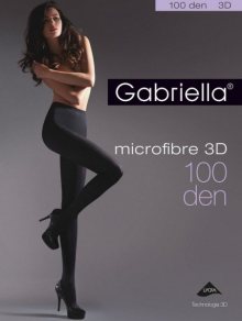 Gabriella Microfibre 3D 119 5-XL 100 den punčochové kalhoty 5-XL nero/černá
