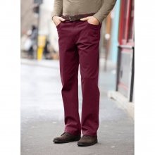Blancheporte Twilové kalhoty rovného střihu bordó 38