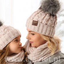 AJS 38-646 Dámský komplet - čepice a komínová šála  52-56 mix barva