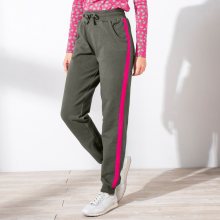 Blancheporte Sportovní kalhoty, dvoubarevné khaki/růžová 34/36