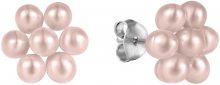 JwL Luxury Pearls Kytičkové náušnice z pravých růžových perel JL0579