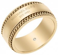 Michael Kors Pozlacený ocelový prsten MKJ5892710 60 mm