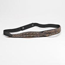 Blancheporte Opasek s korálky antracitová/zlatá