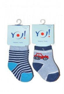 YO! SKF Baby Boys Frotte 0-9 m Ponožky 0-3 miesięcy mix barva-mix vzor