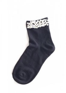 Be Snazzy SK-35 dámské ponožky, s ozdobami 36-41 černá