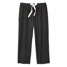 Blancheporte 3/4 pyžamové kalhoty s potiskem puntíků Lola černá/sl.kost 34/36