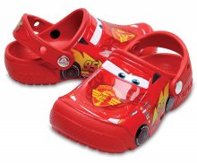 Crocs červené chlapecké pantofle Blesk Mcqueen Fun Lab Cars Clog Flame - 34/35