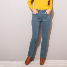 Blancheporte Rovné manšestrové kalhoty modrošedá 36