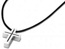 Lotus Style Pánský náhrdelník s křížkem LS1556-1/1