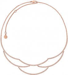Michael Kors Luxusní bronzový náhrdelník s krystaly MKJ6637791