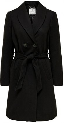 Jacqueline de Yong Dámský kabát JDYKIKI BELT JACKET OTW HAB Black S