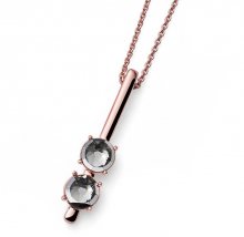 Oliver Weber Růžově zlacený náhrdelník s krystaly Rimmed 11950RG