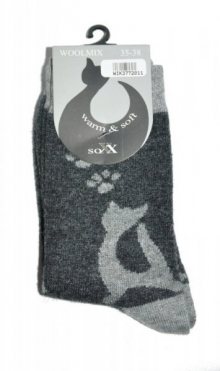 WiK 37720 Woolmix ponožky 35-38 černá