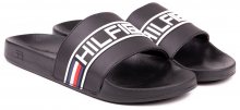 Tommy Hilfiger černé pánské pantofle Tommy Hilfiger Poolslide Black - 40