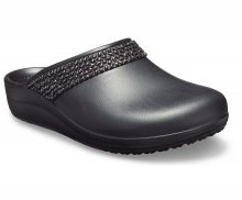 Crocs černé pantofle Sloane Diamante Clog Black s kamínky - 35/36