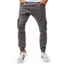 Pánské kalhoty STYLE joggery šedé