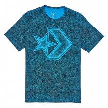 Converse modré pánské tričko Distressed Star Chveron Tee s logem - XXL