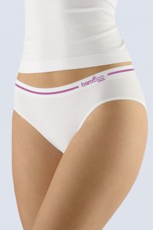 Dámské klasické kalhotky Gina 00023P - barva:GINMxBMEF/bílá višňová, velikost:L/XL