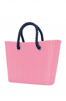 O bag Urban kabelka MINI Pink s tmavě modrými krátkými provazy