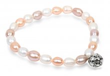 JwL Luxury Pearls Jemný náramek z pravých perel s kovovou ozdobou JL0294