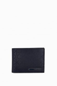 Calvin Klein tmavě modrá pánská kožená peněženka Industrial Mono 5 CC Coin Navy