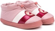 Tommy Hilfiger pudrové kotníkové papuče Tommy Womens Downslipper Bootie Blush Pink - 38