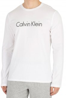 Calvin Klein bílé pánské tričko L/S Crew Neck - XL