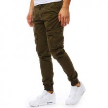 Pánské kalhoty STYLE joggery jeansy zelené