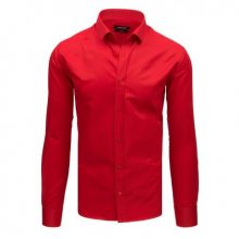 Pánská elegantní košile s dlouhým rukávem červená