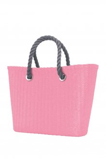 O bag Urban kabelka MINI Pink s šedými krátkými provazy