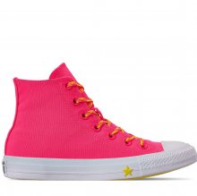 Converse neonově růžové tenisky Chuck Taylor All Star Hi Racer Pink/Fresh Yellow - 39,5