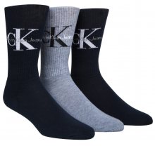Calvin Klein modrý 3 pack pánských ponožek 3pk Retro Logo Gift Box - 40-46