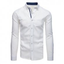 Pánská elegantní košile se vzorem bílá