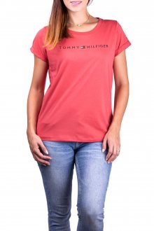 Tommy Hilfiger červené tričko RN Tee SS Logo - XS