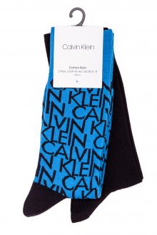 Calvin Klein 2 pack unisex ponožek 2PK All Over Logo Crew - 39-42