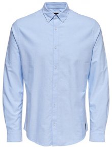 ONLY&SONS Pánská košile ONSOXFORD SOLID LS VD Cashmere Blue M