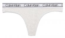 Calvin Klein šedá dámská tanga Thong - XS