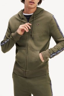 Tommy Hilfiger khaki pánská mikina L/S Hoodie s kapucí - M