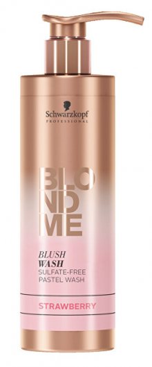 Schwarzkopf Professional Bezsulfátový tónovací šampon pro blond vlasy BLONDME Strawberry (Blush Wash) 250 ml
