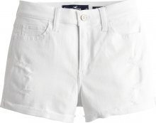 HOLLISTER Džíny \'SB19-WHITE DST RCC AS HR 3 IN SHORT\' bílá džínovina