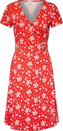 ESPRIT Letní šaty \'wrap dress Dresses knitted\' červená
