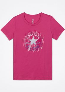 Converse růžové tričko Ombre Chuck Patch s logem  - S
