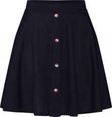 Boohoo Sukně \'Basic Button Front Ribbed Skater Mini Skirt\' černá