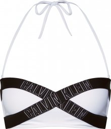 Calvin Klein Swimwear Horní díl plavek \'BANDEAU\' černá / bílá