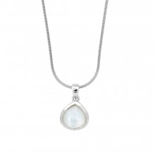 Blancheporte Stříbrný náhrdelník s bílou perletí perleťová bílá