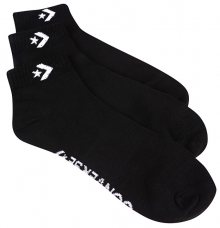 Converse Balení 3ks ponožek 3PP Converse Men’s Mesh Logo 144N-Low Cut Black/White X 3 39-42