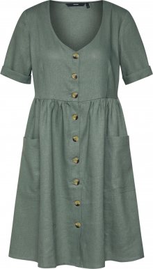 VERO MODA Letní šaty \'VMMALLI SS ABK DRESS WVN\' zelená