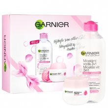 Garnier Skin Rose Sensitive 3v1 micelární voda pro citlivou pleť 400 ml + Botanical 24h hydratační krém pro suchou a citlivou pleť 50 ml dárková sada