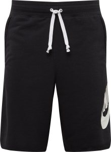 Nike Sportswear Kalhoty \'NSW Alumni\' černá / bílá